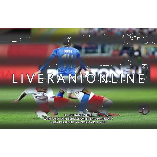 2018.10.14 Chorzow Pilka nozna UEFA Liga Narodow Polska - Wlochy N/z Karol Linetty, Federico Chiesa Foto Rafal Rusek / PressFocus 2018.10.14 Chorzow Football UEFA Nations League Poland - Italy Karol Linetty, Federico Chiesa Credit: Rafal Rusek / PressFocus / NEWSPIX.PL --- Newspix.pl / AGENZIA ALDO LIVERANI SAS - ITALY ONLY EDITORIAL USE ONLY - Polonia - Italia UEFA Nations League 14.10.2018