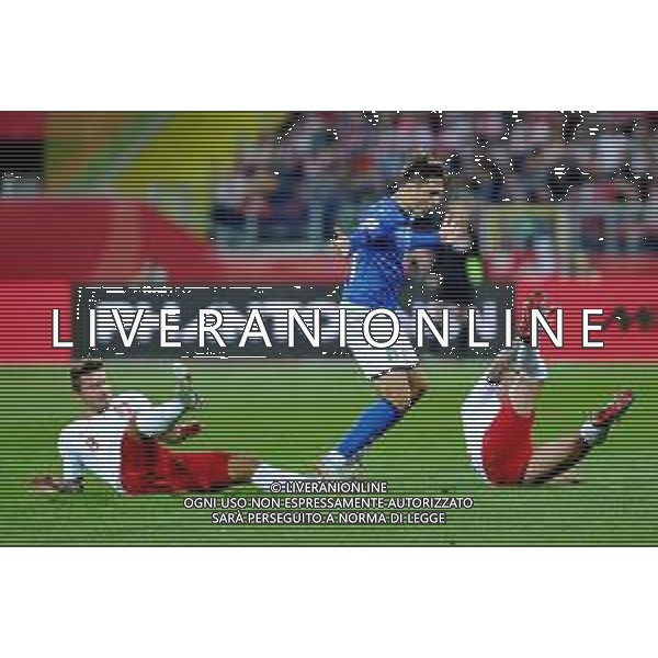 2018.10.14 Chorzow Pilka nozna UEFA Liga Narodow Polska - Wlochy N/z Karol Linetty, Federico Chiesa Foto Rafal Rusek / PressFocus 2018.10.14 Chorzow Football UEFA Nations League Poland - Italy Karol Linetty, Federico Chiesa Credit: Rafal Rusek / PressFocus / NEWSPIX.PL --- Newspix.pl / AGENZIA ALDO LIVERANI SAS - ITALY ONLY EDITORIAL USE ONLY - Polonia - Italia UEFA Nations League 14.10.2018