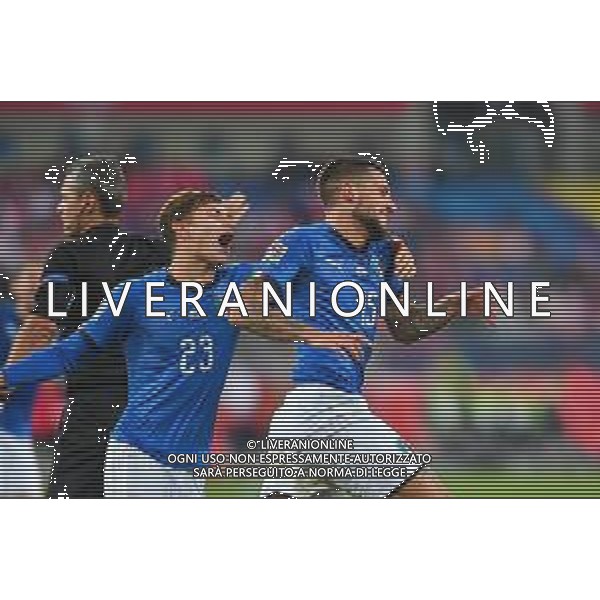 2018.10.14 Chorzow Pilka nozna UEFA Liga Narodow 2019 Polska - Wlochy N/z bramka gol radosc na 0-1 Christiano Biraghi - ESULTANZA DOPO IL GOL DI CRISTIANO BIRAGHI CON NICOLO\' BARELLA Foto Pawel Andrachiewicz / PressFocus 2018.10.14 Chorzow Football UEFA Nations League 2019 Poland - Italy bramka gol radosc na 0-1 Christiano Biraghi Credit: Pawel Andrachiewicz / PressFocus / NEWSPIX.PL --- Newspix.pl / AGENZIA ALDO LIVERANI SAS - ITALY ONLY EDITORIAL USE ONLY - Polonia - Italia UEFA Nations League 14.10.2018