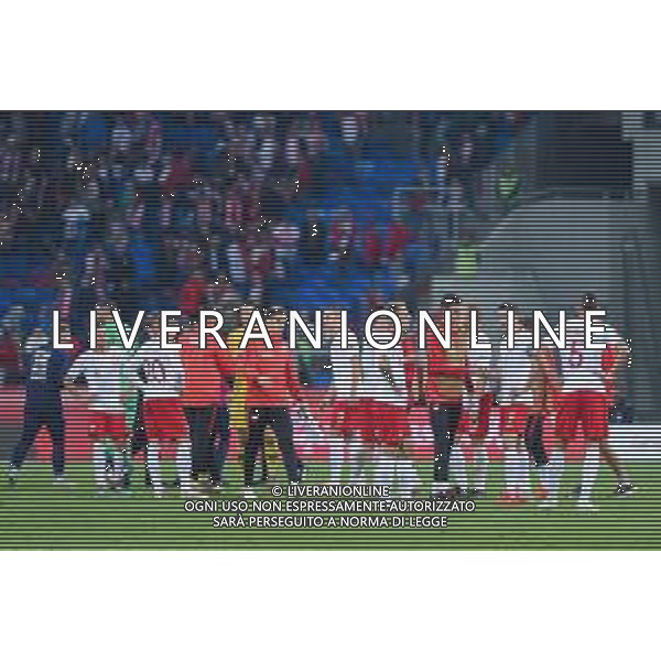 14.10.2018 CHORZOW - KATOWICE, STADION SLASKI (KATOWICE, POLAND SILESIA STADIUM) PILKA NOZNA (FOOTBALL) LIGA NARODOW UEFA (UEFA NATIONAL LEAGUE) MECZ POLSKA - WLOCHY ( GAME POLAND - ITALY ) NZ JAN BEDNAREK ROBERT LEWANDOWSKI ZLOSC SMUTEK PLACZ EMOCJE PORAZKA FOTO MARCIN PIRGA / CYFRASPORT / NEWSPIX.PL --- Newspix.pl / AGENZIA ALDO LIVERANI SAS - ITALY ONLY EDITORIAL USE ONLY - Polonia - Italia UEFA Nations League 14.10.2018