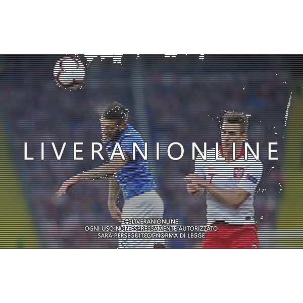 2018.10.14 Chorzow Pilka nozna UEFA Liga Narodow Polska - Wlochy N/z Christiano Biraghi, Arkadiusz Milik of Poland Foto Rafal Rusek / PressFocus 2018.10.14 Chorzow Football UEFA Nations League Poland - Italy Christiano Biraghi, Arkadiusz Milik of Poland Credit: Rafal Rusek / PressFocus / NEWSPIX.PL --- Newspix.pl / AGENZIA ALDO LIVERANI SAS - ITALY ONLY EDITORIAL USE ONLY - Polonia - Italia UEFA Nations League 14.10.2018