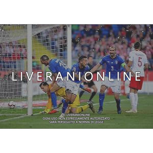 2018.10.14 Chorzow Pilka nozna UEFA Liga Narodow Polska - Wlochy N/z Christiano Biraghi celebrates scoring a goal, bramka, radosc Foto Rafal Rusek / PressFocus 2018.10.14 Chorzow Football UEFA Nations League Poland - Italy Christiano Biraghi celebrates scoring a goal, bramka, radosc - ESULTANZA DOPO IL GOL DI CRISTIANO BIRAGHI Credit: Rafal Rusek / PressFocus / NEWSPIX.PL --- Newspix.pl / AGENZIA ALDO LIVERANI SAS - ITALY ONLY EDITORIAL USE ONLY - Polonia - Italia UEFA Nations League 14.10.2018