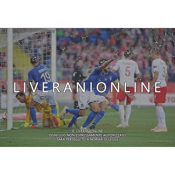 2018.10.14 Chorzow Pilka nozna UEFA Liga Narodow Polska - Wlochy N/z Christiano Biraghi celebrates scoring a goal, bramka, radosc Foto Rafal Rusek / PressFocus 2018.10.14 Chorzow Football UEFA Nations League Poland - Italy Christiano Biraghi celebrates scoring a goal, bramka, radosc - ESULTANZA DOPO IL GOL DI CRISTIANO BIRAGHI Credit: Rafal Rusek / PressFocus / NEWSPIX.PL --- Newspix.pl / AGENZIA ALDO LIVERANI SAS - ITALY ONLY EDITORIAL USE ONLY - Polonia - Italia UEFA Nations League 14.10.2018