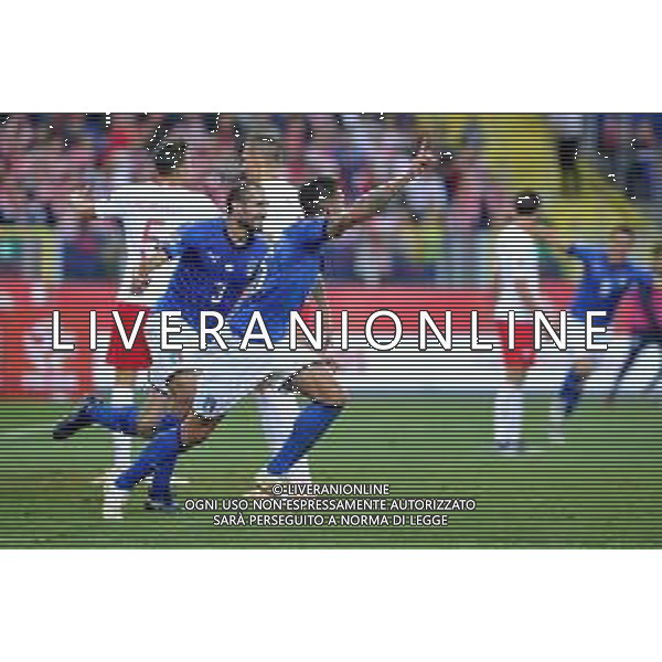 2018.10.14 Chorzow Pilka nozna UEFA Liga Narodow Polska - Wlochy N/z Christiano Biraghi celebrates scoring a goal, bramka, radosc Foto Rafal Rusek / PressFocus 2018.10.14 Chorzow Football UEFA Nations League Poland - Italy Christiano Biraghi celebrates scoring a goal, bramka, radosc - ESULTANZA DOPO IL GOL DI CRISTIANO BIRAGHI Credit: Rafal Rusek / PressFocus / NEWSPIX.PL --- Newspix.pl / AGENZIA ALDO LIVERANI SAS - ITALY ONLY EDITORIAL USE ONLY - Polonia - Italia UEFA Nations League 14.10.2018