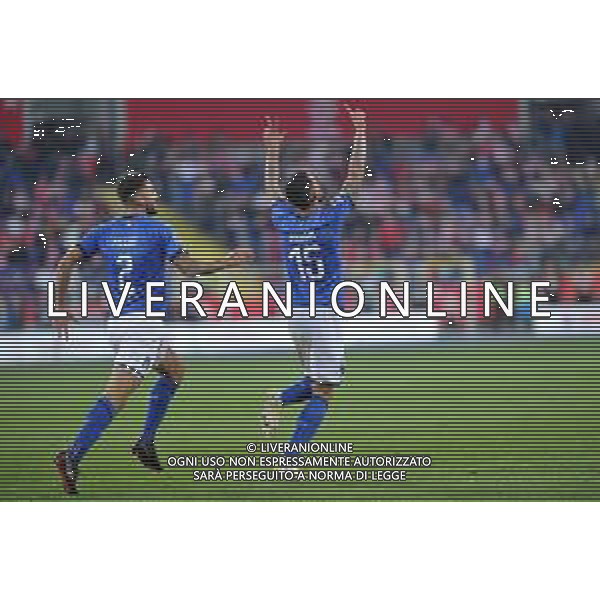 2018.10.14 Chorzow Pilka nozna UEFA Liga Narodow Polska - Wlochy N/z Christiano Biraghi celebrates scoring a goal, bramka, radosc Foto Rafal Rusek / PressFocus 2018.10.14 Chorzow Football UEFA Nations League Poland - Italy Christiano Biraghi celebrates scoring a goal, bramka, radosc - ESULTANZA DOPO IL GOL DI CRISTIANO BIRAGHI Credit: Rafal Rusek / PressFocus / NEWSPIX.PL --- Newspix.pl / AGENZIA ALDO LIVERANI SAS - ITALY ONLY EDITORIAL USE ONLY - Polonia - Italia UEFA Nations League 14.10.2018