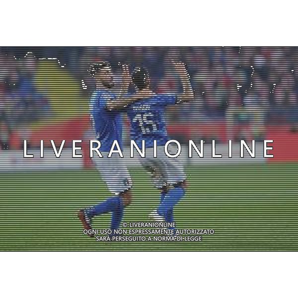 2018.10.14 Chorzow Pilka nozna UEFA Liga Narodow Polska - Wlochy N/z Christiano Biraghi celebrates scoring a goal, bramka, radosc Foto Rafal Rusek / PressFocus 2018.10.14 Chorzow Football UEFA Nations League Poland - Italy Christiano Biraghi celebrates scoring a goal, bramka, radosc - ESULTANZA DOPO IL GOL DI CRISTIANO BIRAGHI Credit: Rafal Rusek / PressFocus / NEWSPIX.PL --- Newspix.pl / AGENZIA ALDO LIVERANI SAS - ITALY ONLY EDITORIAL USE ONLY - Polonia - Italia UEFA Nations League 14.10.2018