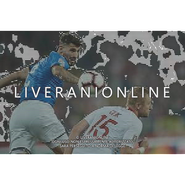 14.10.2018 CHORZOW - KATOWICE, STADION SLASKI (KATOWICE, POLAND SILESIA STADIUM) PILKA NOZNA (FOOTBALL) LIGA NARODOW UEFA (UEFA NATIONAL LEAGUE) MECZ POLSKA - WLOCHY ( GAME POLAND - ITALY ) NZ. CRISTIANO PICCINI, KAMIL GLIK FOTO RADOSLAW JOZWIAK / CYFRASPORT / NEWSPIX.PL --- Newspix.pl / AGENZIA ALDO LIVERANI SAS - ITALY ONLY EDITORIAL USE ONLY - Polonia - Italia UEFA Nations League 14.10.2018