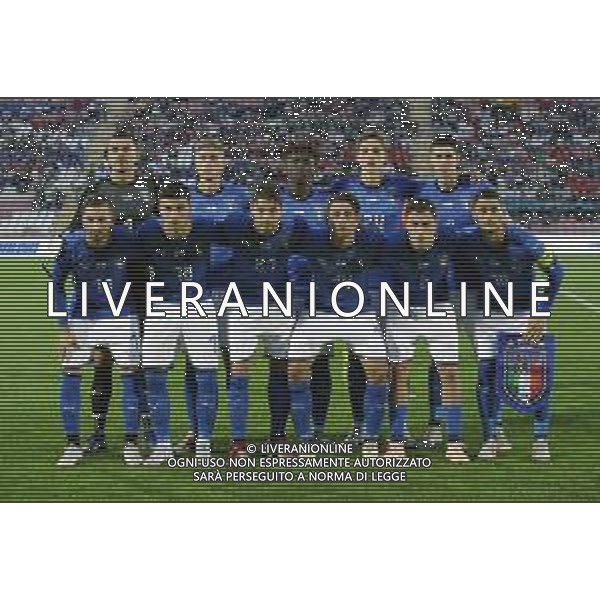 Amichevole Vicenza - 15.10.2018 Italia-Tunisia Nella Foto:italia squadra formazione audero,calabria,bastoni,kean,mandragora,parigini,pellegrini,orsolini,romagna,locatelli,zaniolo /Ph.Vitez-Ag. Aldo Liverani