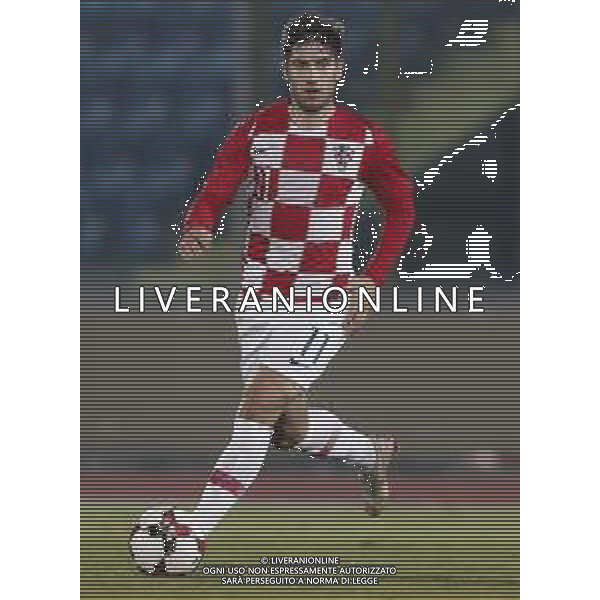 San Marino - Croazia Qualificazioni per gli Europei 2019 under 21 15/10/2018 nella foto: Luka Ivanusec (Croatia U21) ©Claudio Zamagni/Agenzia Aldo Liverani s.a.s. Luka vanusec (Croatia U21) during 2019 UEFA European Under-21 Championship qualification group A between San Marino and Croatia at San Marino Olympic Stadium on October 15 2018 photo credit by Claudio Zamagni/Aldo Liverani Photo Agency