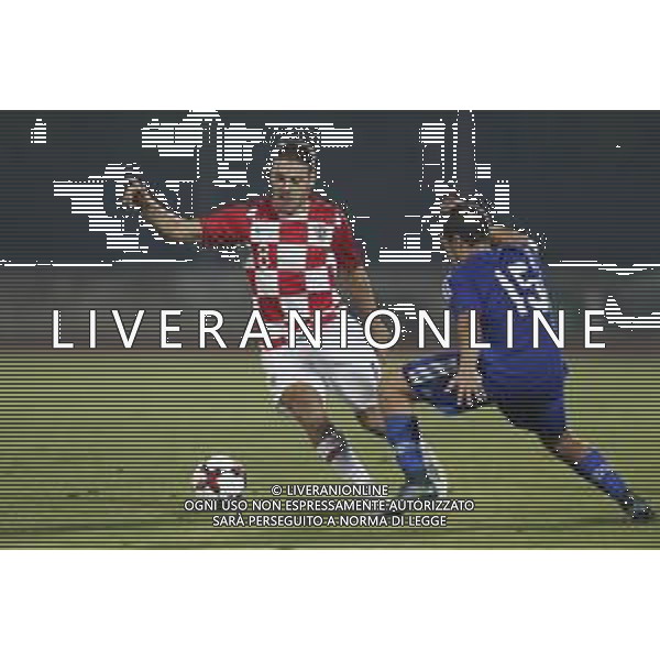 San Marino - Croazia Qualificazioni per gli Europei 2019 under 21 15/10/2018 nella foto: Nikola Vlasic (Croatia U21) Raschi (San Marino U21) ©Claudio Zamagni/Agenzia Aldo Liverani s.a.s. Nikola Vlasic (Croatia U21) Raschi (San Marino U21) during 2019 UEFA European Under-21 Championship qualification group A between San Marino and Croatia at San Marino Olympic Stadium on October 15 2018 photo credit by Claudio Zamagni/Aldo Liverani Photo Agency