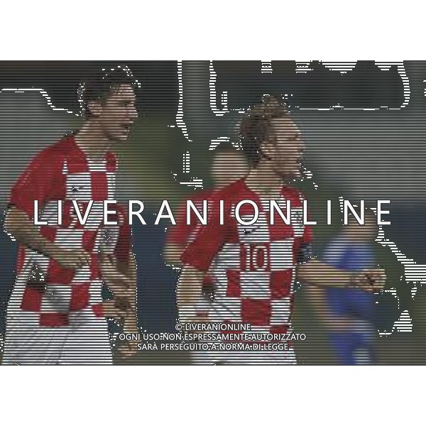 San Marino - Croazia Qualificazioni per gli Europei 2019 under 21 15/10/2018 nella foto: Esultanza Alen Halilovic (Croatia U21) Marin Jakolis (Croatia U21) ©Claudio Zamagni/Agenzia Aldo Liverani s.a.s. Alen Halilovic (Croatia U21) and Marin Jakolis (Croatia U21) celebrates after scoring a goal during 2019 UEFA European Under-21 Championship qualification group A between San Marino and Croatia at San Marino Olympic Stadium on October 15 2018 photo credit by Claudio Zamagni/Aldo Liverani Photo Agency