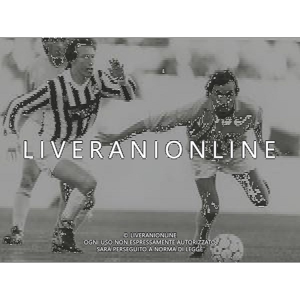 RETROSPETTIVA NESTOR SENSINI CALCIATORE NELLA FOTO NESTOR SENSINI CON LA MAGLIA DELL\'UDINESE CON MASSIMO MAURO AG ALDO LIVERANI SAS