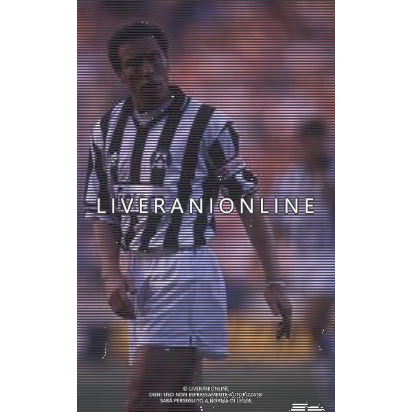 RETROSPETTIVA NESTOR SENSINI CALCIATORE NELLA FOTO NESTOR SENSINI CON LA MAGLIA DELL\'UDINESE AG ALDO LIVERANI SAS