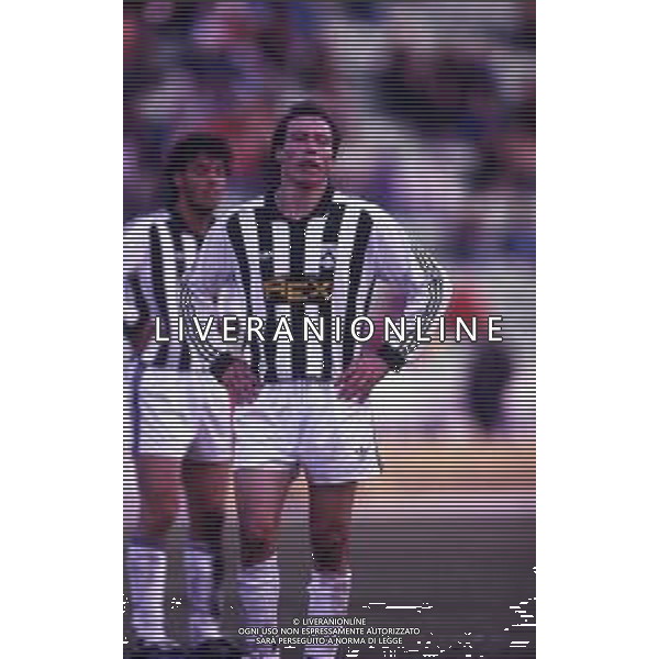 RETROSPETTIVA NESTOR SENSINI CALCIATORE NELLA FOTO NESTOR SENSINI CON LA MAGLIA DELL\'UDINESE AG ALDO LIVERANI SAS