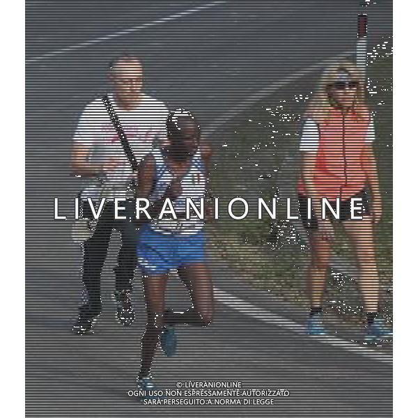 IMOLA 21 10 2018 50∞EDIZIONE DELLA GARA PODISTICA TRE MONTI NELLA FOTO VINCITORE KALALE ISHMAEL CHELANGA ©SANNA / AGENZIA ALDO LIVERANI SAS