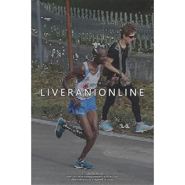 IMOLA 21 10 2018 50∞EDIZIONE DELLA GARA PODISTICA TRE MONTI NELLA FOTO VINCITORE KALALE ISHMAEL CHELANGA ©SANNA / AGENZIA ALDO LIVERANI SAS