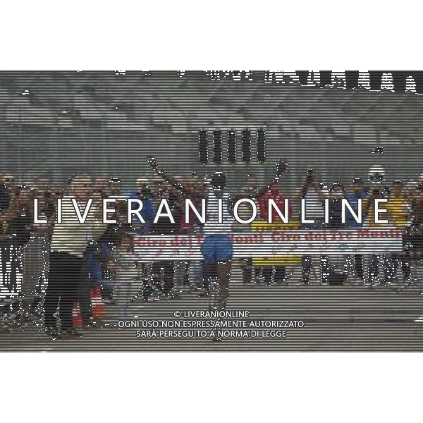 IMOLA 21 10 2018 50∞EDIZIONE DELLA GARA PODISTICA TRE MONTI NELLA FOTO VINCITORE KALALE ISHMAEL CHELANGA ©SANNA / AGENZIA ALDO LIVERANI SAS