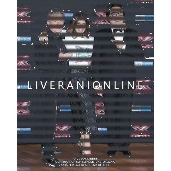 Photocall X Factor XII edizione 2018 Milano - 22.10.2018 Nella Foto: Enzo Ghinazzi Pupo, Elio, Daniela Collu /Ph.Vitez-Ag. Aldo Liverani