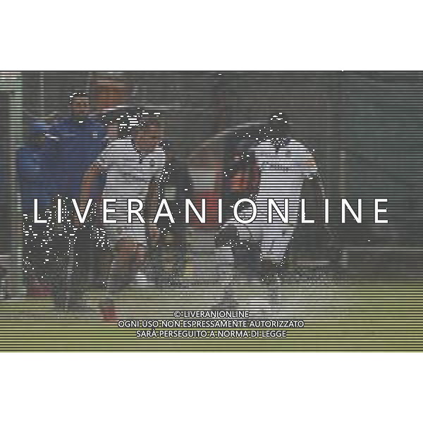VENEZIA - HELLAS VERONA serie BKT 21/10/2018 nella foto: Balkovec Jure (hellas verona) Karamoko cisse (hellas verona) durante una forte pioggia ©Claudio Zamagni/Agenzia Aldo Liverani Balkovec Jure (hellas verona) Karamoko cisse (hellas verona) under heavy rain during Serie BKT match between Venezia and Hellas Verona at Pier Luigi Penzo Stadium on October 21, 2018 in Venezia, Italy. photo credit by Claudio Zamagni/Aldo Liverani Photo Agency