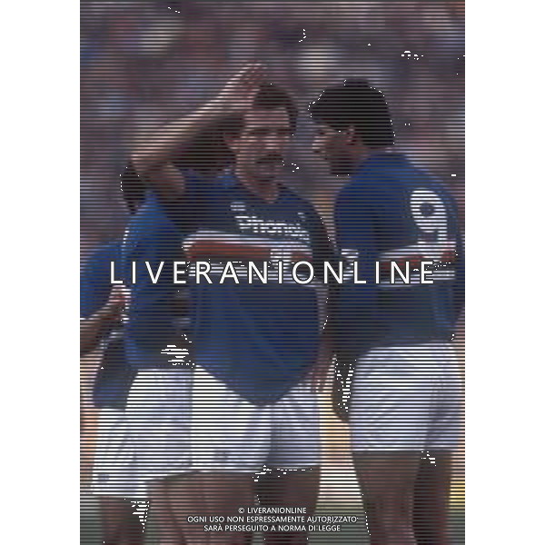 RETROSPETTIVA GRAEME SOUNESS CALCIATORE E ALLENATORE NELLA FOTO GREAME SOUNESS CON LA MAGLIA DELLA SAMPDORIA AG ALDO LIVERANI SAS