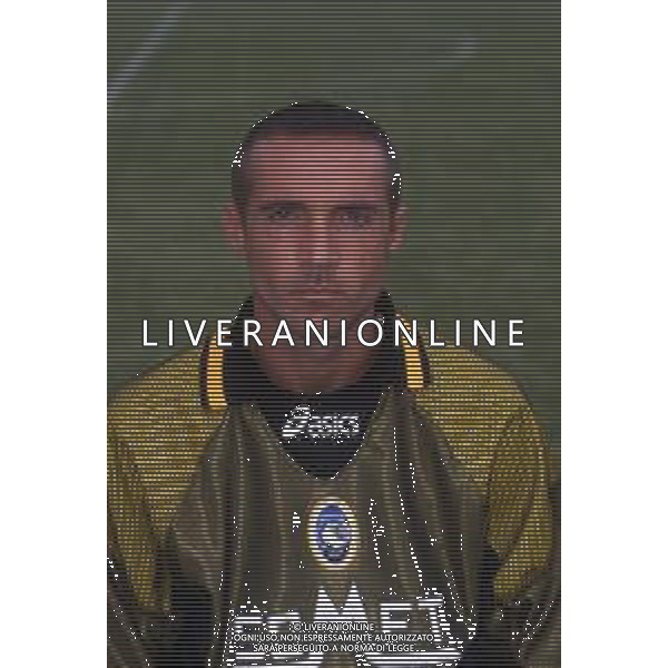 RETROSPETTIVA ALBERTO FONTANA CALCIATORE NELLA FOTO ALBERTO FONTANA CON LA MAGLIA DELL\'ATALANTA AG ALDO LIVERANI SAS