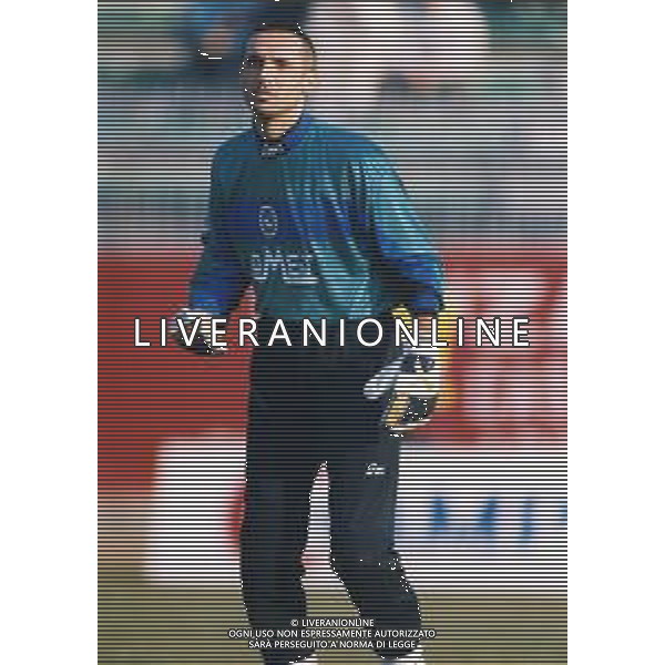 RETROSPETTIVA ALBERTO FONTANA CALCIATORE NELLA FOTO ALBERTO FONTANA CON LA MAGLIA DELL\'ATALANTA AG ALDO LIVERANI SAS
