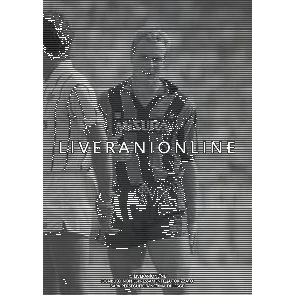 08-09-1985 MILANO-CAMPIONATO DI CALCIO SERIE A INTER PISA 3-1 NELLA FOTO KARL HEINZ RUMMENIGGE AG ALDO LIVERANI SAS