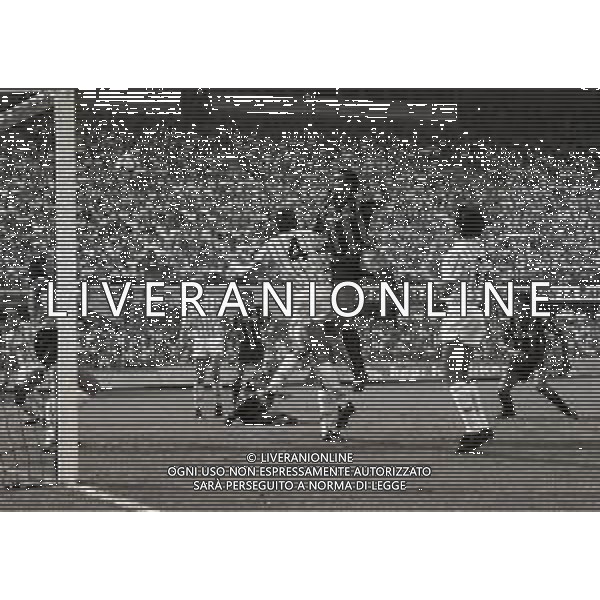 08-09-1985 MILANO-CAMPIONATO DI CALCIO SERIE A INTER PISA 3-1 NELLA FOTO GOAL GIUSEPPE BERGOMI AG ALDO LIVERANI SAS