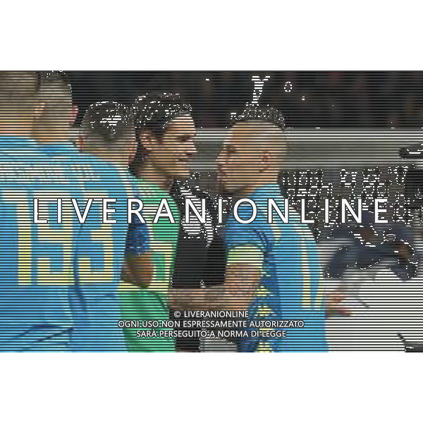 PSG Paris Saint Germain - NAPOLI CHAMPIONS LEAGUE 24.10.2018 NELLA FOTO EDINSON CAVANI, MAREK HAMSIK ©MOSCA/ AGENZIA ALDO LIVERANI SAS