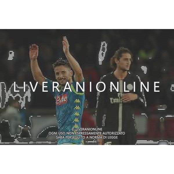 PSG Paris Saint Germain - NAPOLI CHAMPIONS LEAGUE 24.10.2018 NELLA FOTO ESULTANZA DOPO IL GOL DI DRIES MERTENS ©MOSCA/ AGENZIA ALDO LIVERANI SAS