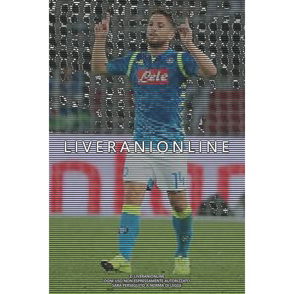 PSG Paris Saint Germain - NAPOLI CHAMPIONS LEAGUE 24.10.2018 NELLA FOTO ESULTANZA DOPO IL GOL DI DRIES MERTENS ©MOSCA/ AGENZIA ALDO LIVERANI SAS