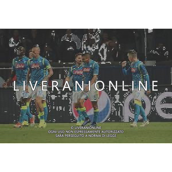 PSG Paris Saint Germain - NAPOLI CHAMPIONS LEAGUE 24.10.2018 NELLA FOTO ESULTANZA DOPO IL GOL DI DRIES MERTENS ©MOSCA/ AGENZIA ALDO LIVERANI SAS