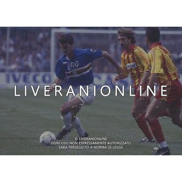 RETROSPETTIVA MARCO BRANCA CALCIATORE NELLA FOTO BRANCA MARCO CON LA MAGLIA DELLA SAMPDORIA CALCIO AG ALDO LIVERANI SAS
