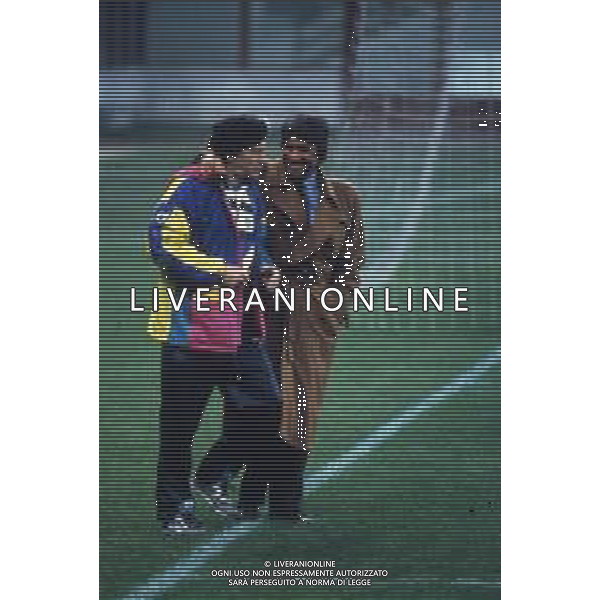 RETROSPETTIVA BERNARD TAPIE PRESIDENTE DEL MARSIGLIA CALCIO NELLA FOTO BERNARD TAPIE CON Raymond Goethals AG ALDO LIVERANI SAS
