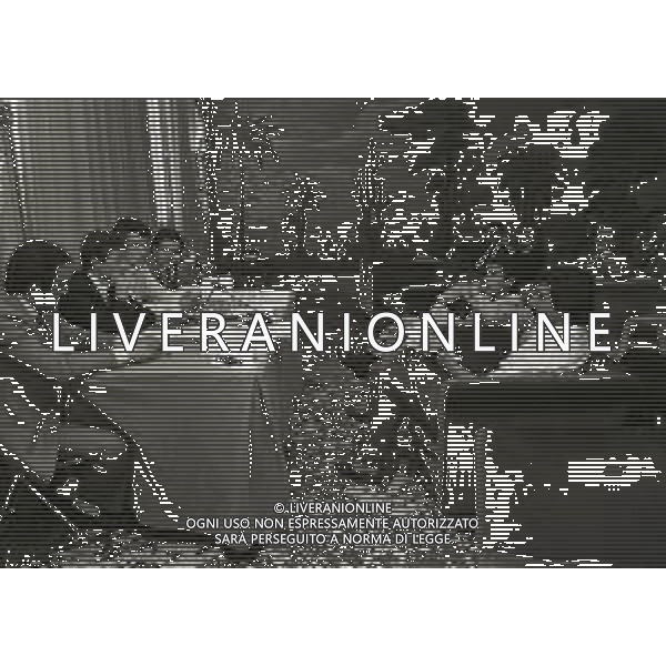 1982 MILANO TERRAZZA MARTINI PRESENTAZIONE TEAM GIACOMO AGOSTINI NELLA FOTO GIACOMO AGOSTINI AG ALDO LIVERANI SAS