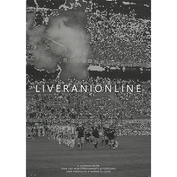 17-03-1993 MILANO CHAMPIONS LEAGUE MILAN PORTO 1-0 NELLA FOTO ENTRATE SQUADRE IN CAMPO AG ALDO LIVERANI SAS