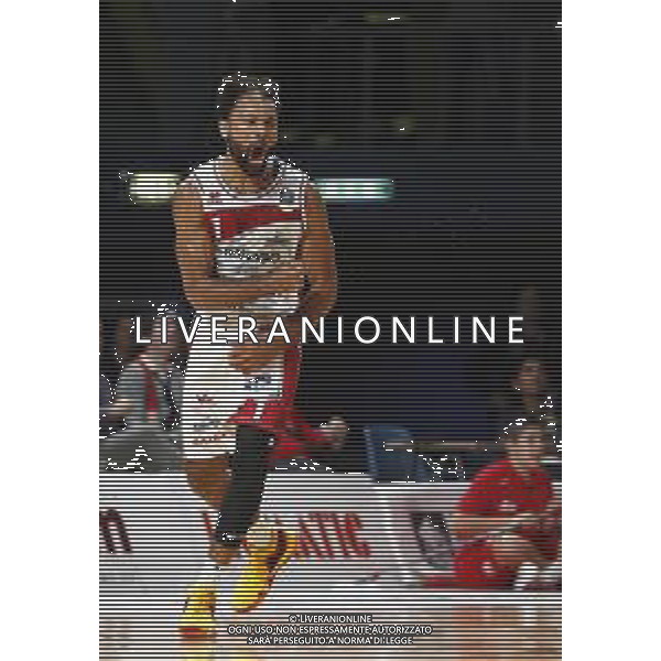LegA BAsket A - V.L. PesAro - AX ArmAni EchAnge MilAno 28/10/2018 nellA foto: EsultAnzA BlAckmon JAmes (V.L. PesAro) ©ClAudio ZAmAgni/AgenziA Aldo LiverAni / AGENZIA ALDO LIVERANI SAS - LegA Basket Serie A1 - V.L. PesAro - AX ArmAni EchAnge MilAno 28.10.2018