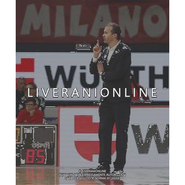 LegA BAsket A - V.L. PesAro - AX ArmAni EchAnge MilAno 28/10/2018 nellA foto: coAch Simone PiAnigiAni (AX ArmAni EchAnge MilAno) ©ClAudio ZAmAgni/AgenziA Aldo LiverAni / AGENZIA ALDO LIVERANI SAS - LegA Basket Serie A1 - V.L. PesAro - AX ArmAni EchAnge MilAno 28.10.2018