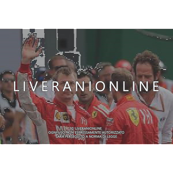 Kimi Raikkonen (FIN) Ferrari SF71H and Sebastian Vettel (GER) Ferrari SF71H. 28.10.2018. Formula 1 World Championship, Rd 19, Mexican Grand Prix, Mexico City, Mexico, Race Day. / AGENZIA ALDO LIVERANI SAS - ITALY ONLY EDITORIAL USE ONLY - GP F1 MESSICO GARA 28.10.2018