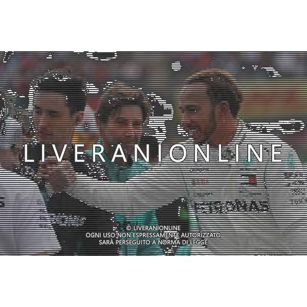 Lewis Hamilton (GBR) Mercedes AMG F1 W09 celebrates his 5th World Championship. 28.10.2018. Formula 1 World Championship, Rd 19, Mexican Grand Prix, Mexico City, Mexico, Race Day. / AGENZIA ALDO LIVERANI SAS - ITALY ONLY EDITORIAL USE ONLY - GP F1 MESSICO GARA 28.10.2018