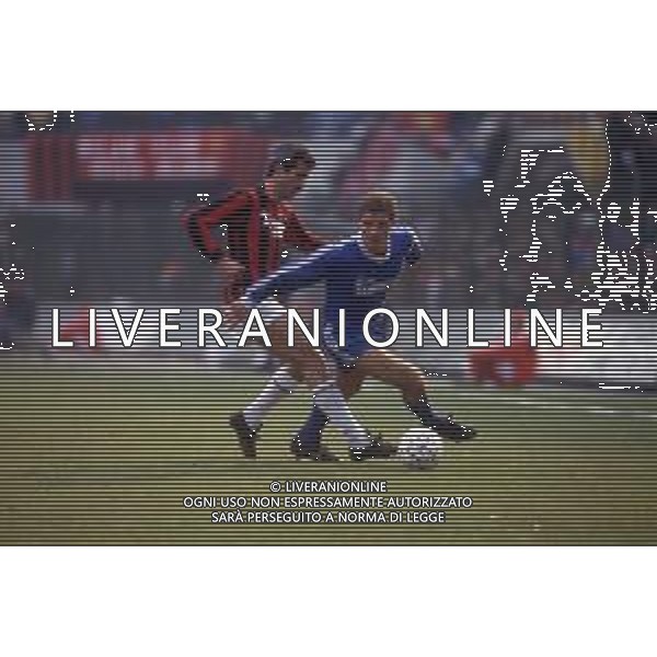 RETROSPETTIVA MASSIMO BRAMBATI CALCIATORE NELLA FOTO BRAMBATI MASSIMO CON LA MAGLIA DELL\'EMPOLI AG ALDO LIVERANI SAS
