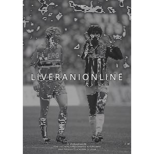 28-10-1990 MILANO-CAMPIONATO DI CALCIO SERIE A MILAN SAMPDORIA 0-1 NELLA FOTO OLEKSIJ MIKHAILICHENKO E FRANK RIJKAARD AG ALDO LIVERANI SAS