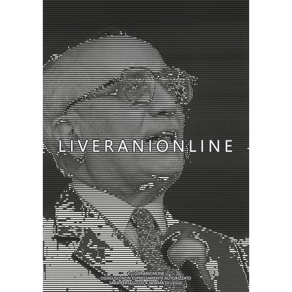 1986 roma retrospettiva amintore fanfani politico nella foto amintore fanfani ag aldo liverani sas