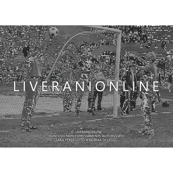 1973 GENOVA -ALLENAMENTO NAZIONALE ITALIANA DI CALCIO NELLA FOTO FERRUCCIO VALCAREGGI CON DINO ZOFF E ENRICO ALBERTOSI AG ALDO LIVERANI SAS
