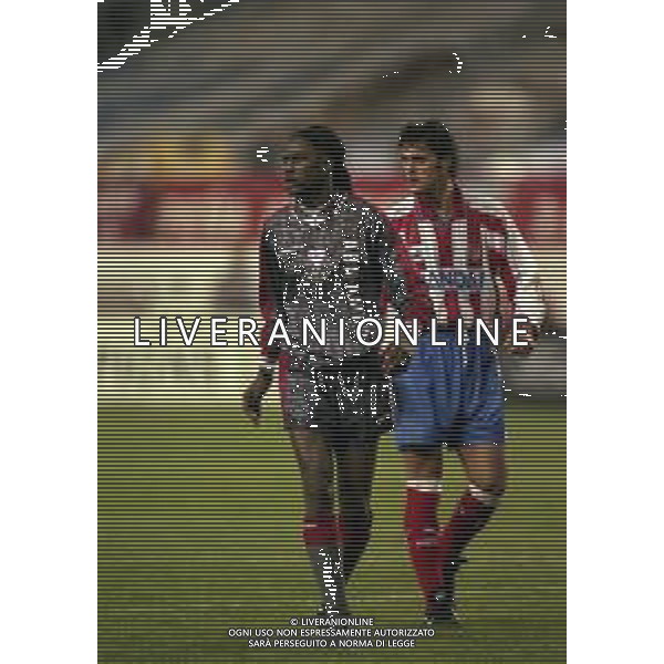 19-03-1997 MADRID -CHAMPIONA LEAGUE ATLETICO MADRID AJAX 2-3 NELLA FOTO MARIO MELCHIOT E KIKO AG ALDO LIVERANI SAS