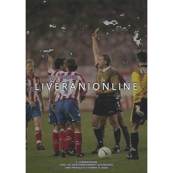19-03-1997 MADRID -CHAMPIONA LEAGUE ATLETICO MADRID AJAX 2-3 NELLA FOTO ARBITRO Serge Muhmenthaler AG ALDO LIVERANI SAS