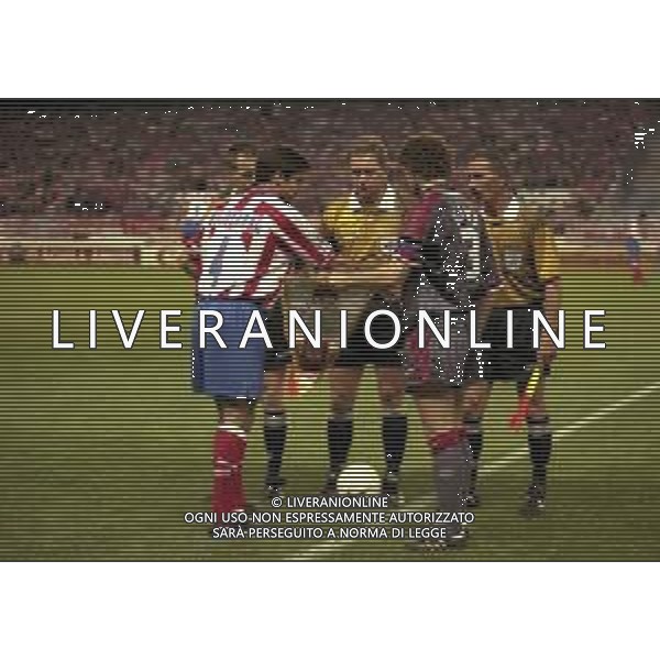 19-03-1997 MADRID -CHAMPIONA LEAGUE ATLETICO MADRID AJAX 2-3 NELLA FOTO DANNY BLIND CON SOLOZABAL AG ALDO LIVERANI SAS
