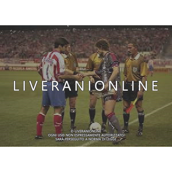 19-03-1997 MADRID -CHAMPIONA LEAGUE ATLETICO MADRID AJAX 2-3 NELLA FOTO DANNY BLIND CON SOLOZABAL AG ALDO LIVERANI SAS