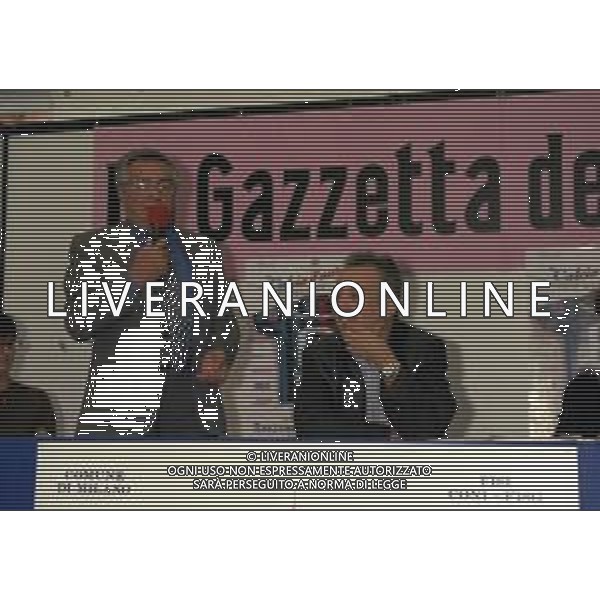 1996 MILANO FESTA DELLA NEVE ORGANIZZATA DALLA GAZZETTA DELLO SPORT NELLA FOTO CANDIDO CANNAVO\' CON ENRICO RUGGERI AG ALDO LIVERANI SAS