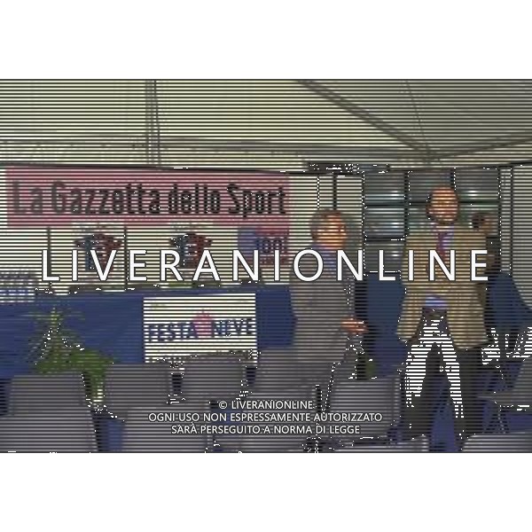 1996 MILANO FESTA DELLA NEVE ORGANIZZATA DALLA GAZZETTA DELLO SPORT NELLA FOTO CANDIDO CANNAVO\' CON GIANNI MERLO AG ALDO LIVERANI SAS